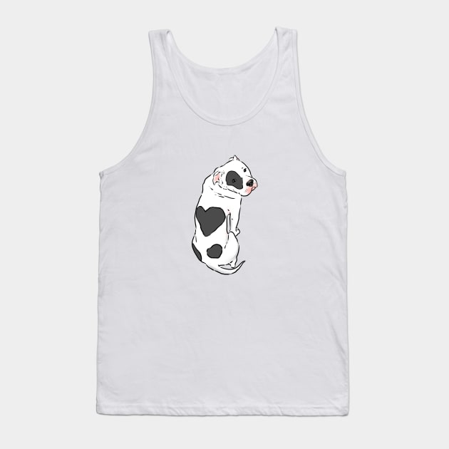 Pitbull with Heart Spot, Pitbull Love Tank Top by sockdogs